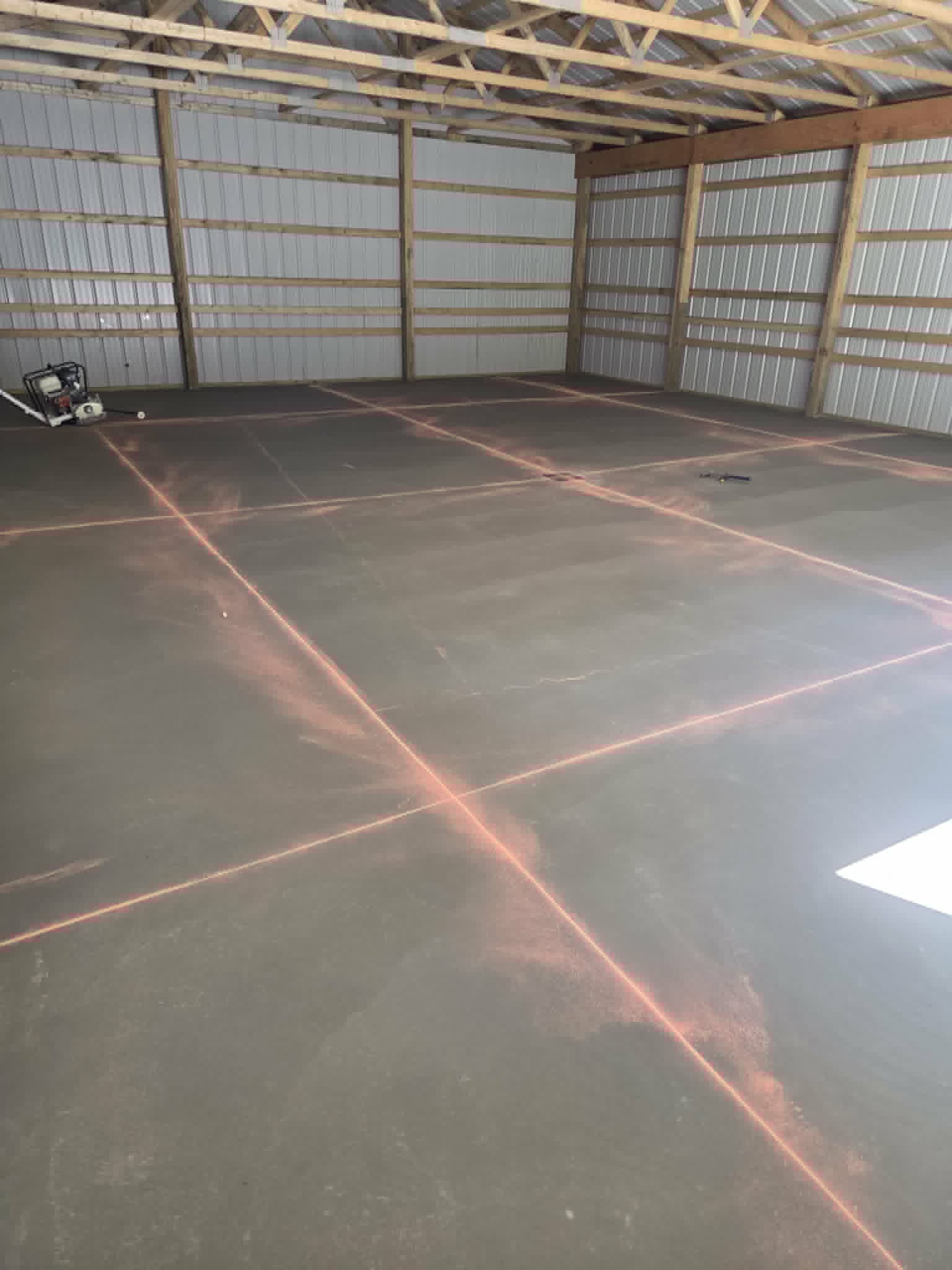 Garage floor concrete